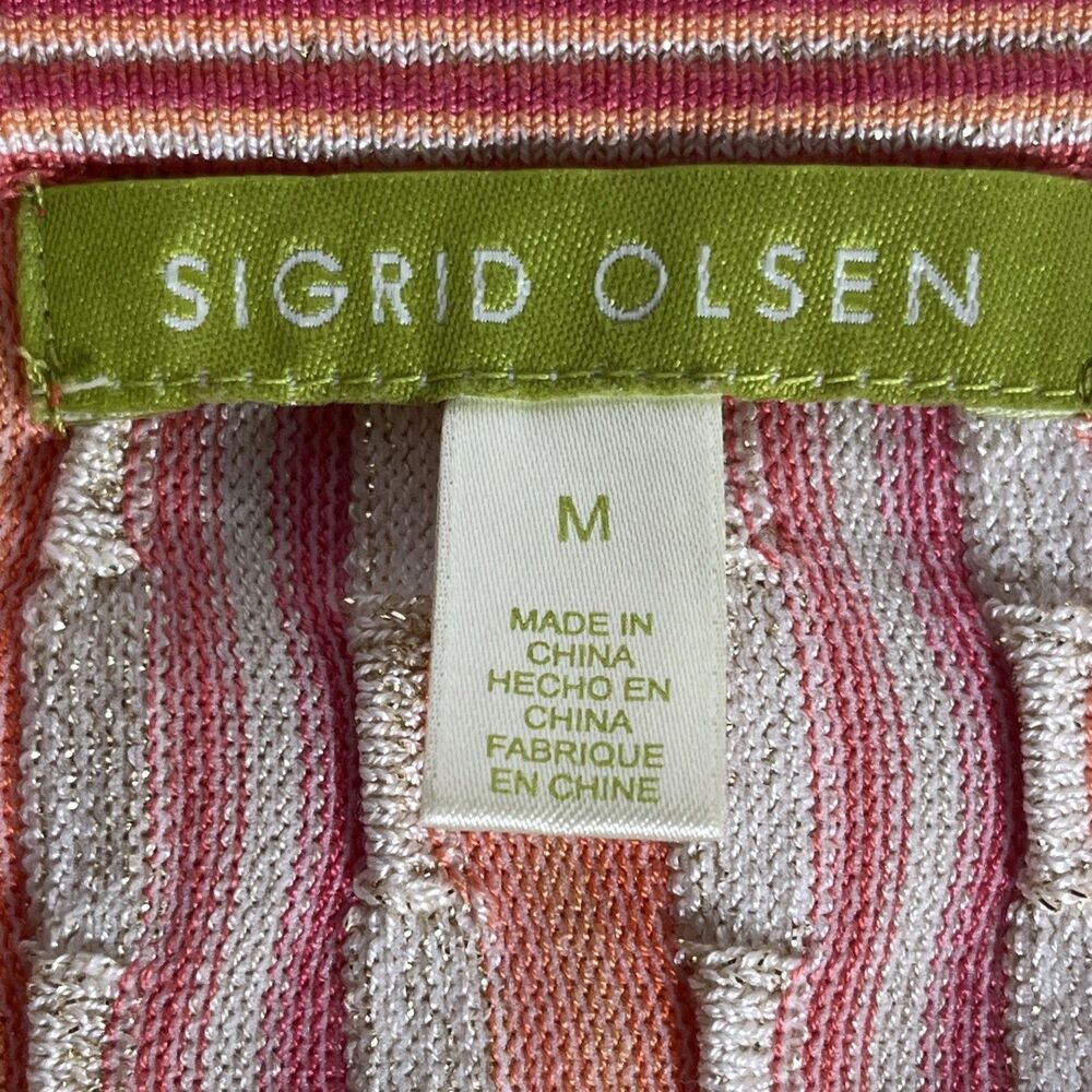 Sigrid Olsen Cardigan Button Front Size Medium Si… - image 5